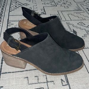Womens Toms Leila Round Toe Slingback Mules